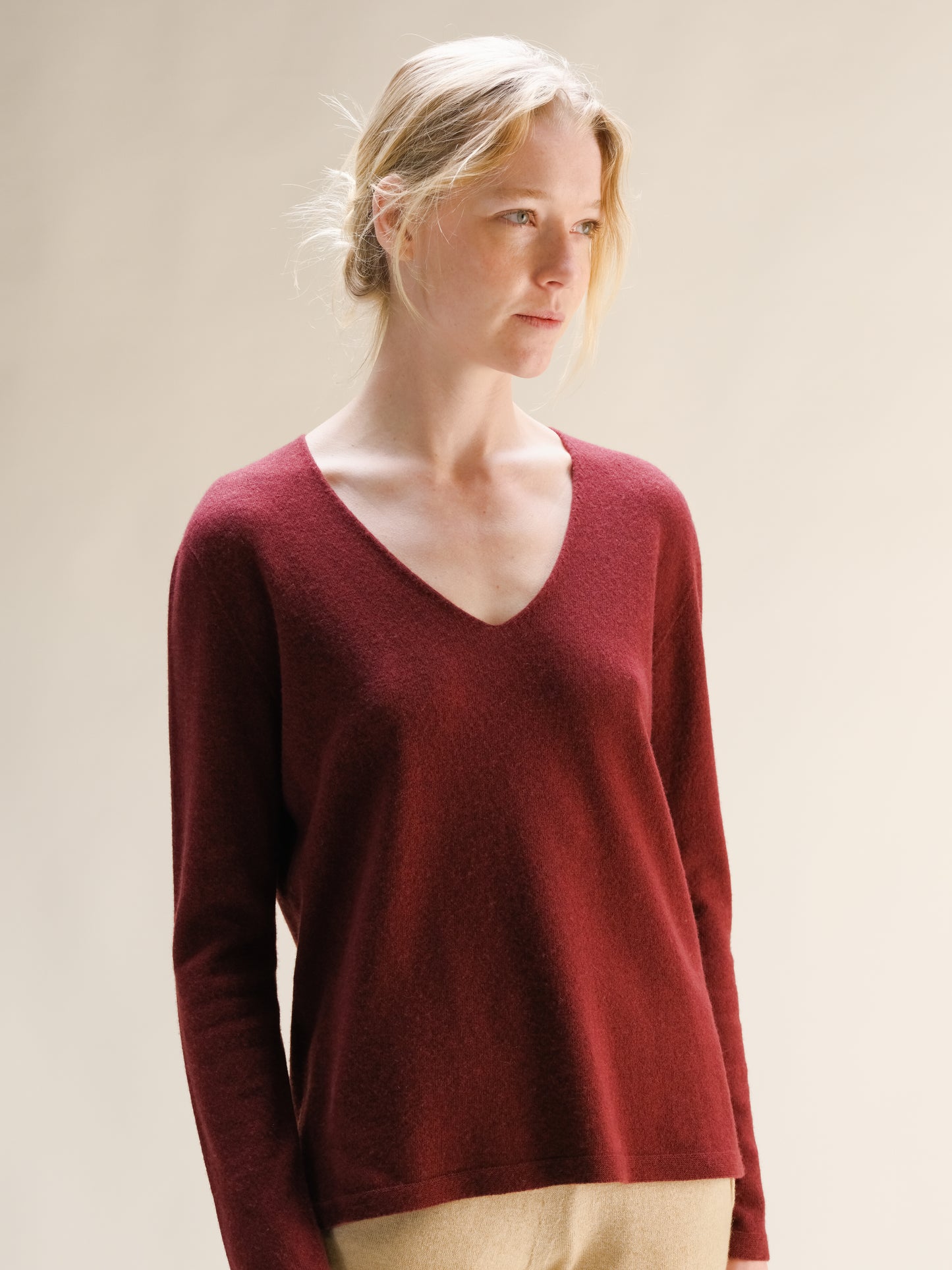 Cashmere Mix V-Neck (3D-Knit)