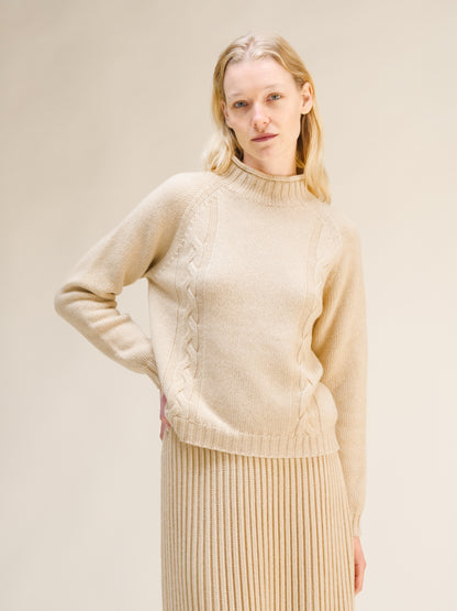 Cashmere Mix Cable Ricciolo Sweater (3D-Knit)