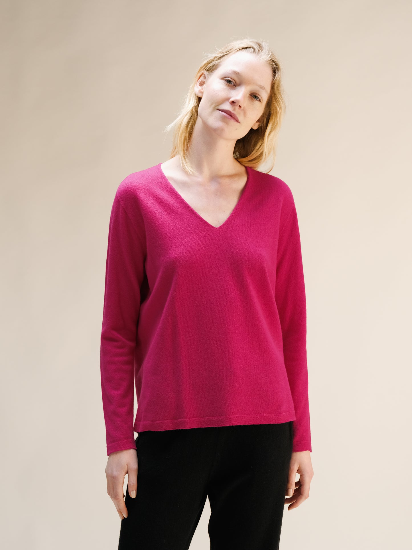 Cashmere Mix V-Neck (3D-Knit)