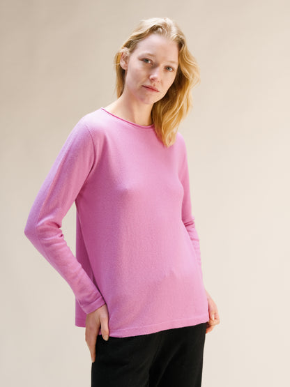 Cashmere Mix Crewneck with “Curl” (3D-Knit)