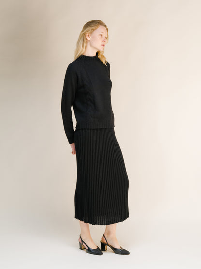 Cashmere Mix Perforated Skirt (3D-Knit)