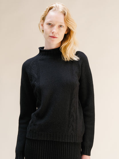 Cashmere Mix Cable Ricciolo Sweater (3D-Knit)