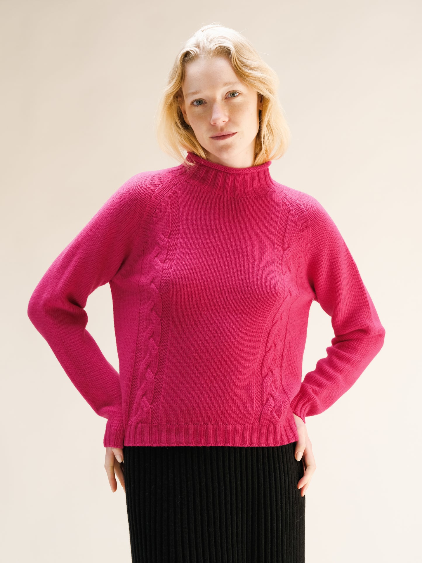 Cashmere Mix Cable Ricciolo Sweater (3D-Knit)