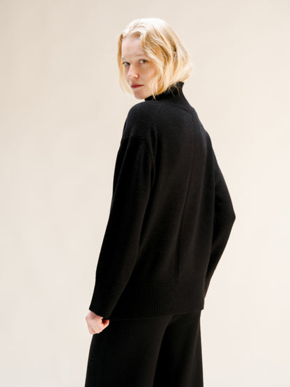 Cashmere Mix Maxi Turtleneck Sweater