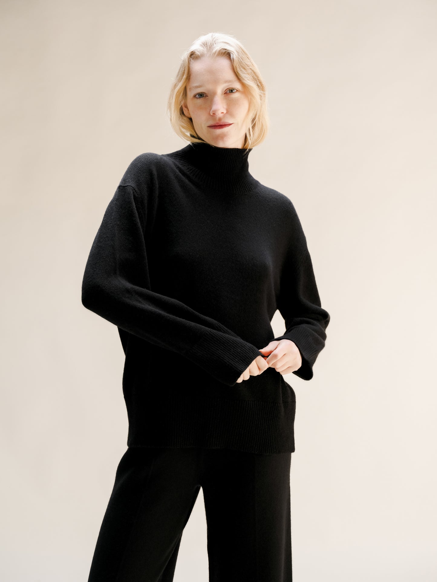 Cashmere Mix Maxi Turtleneck Sweater