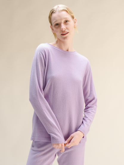 Cashmere Mix Crewneck with “Curl” (3D-Knit)