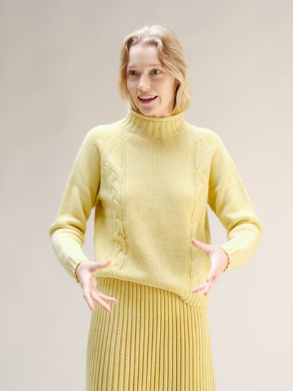 Cashmere Mix Cable Ricciolo Sweater (3D-Knit)