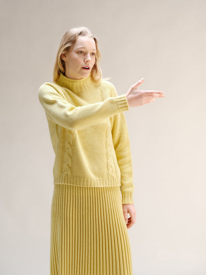 Cashmere Mix Cable Ricciolo Sweater (3D-Knit)