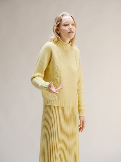 Cashmere Mix Cable Ricciolo Sweater (3D-Knit)