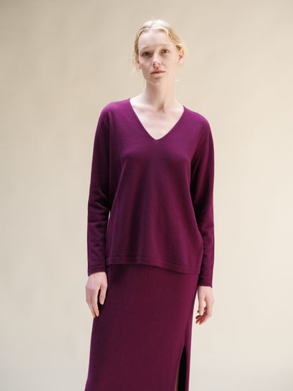 Cashmere Mix V-Neck (3D-Knit)