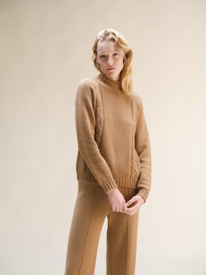 Cashmere Mix Cable Ricciolo Sweater (3D-Knit)