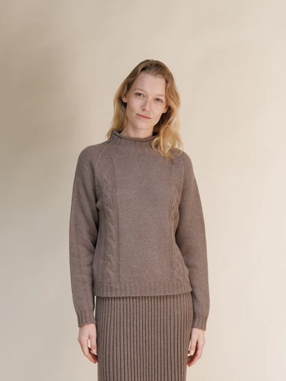 Cashmere Mix Cable Ricciolo Sweater (3D-Knit)