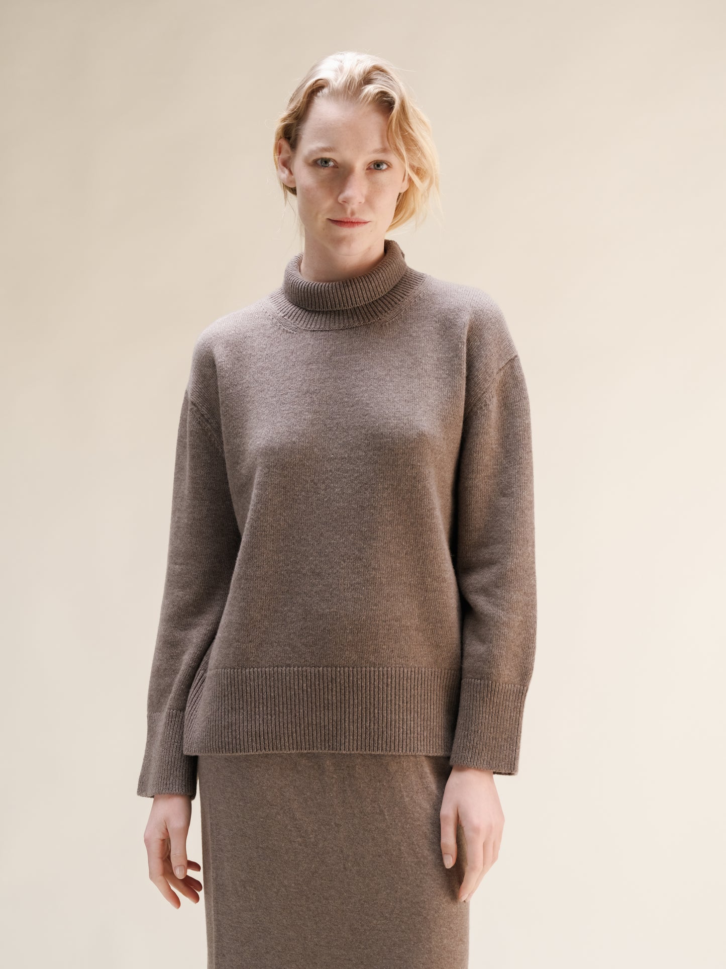 Cashmere Mix Maxi Turtleneck Sweater