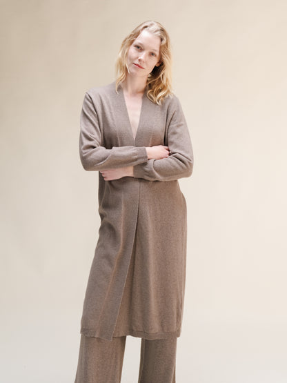 Cashmere Mix Long Cardigan