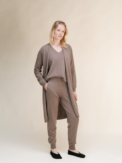 Cashmere Mix Superfine Long Cardigan (3D-Knit)