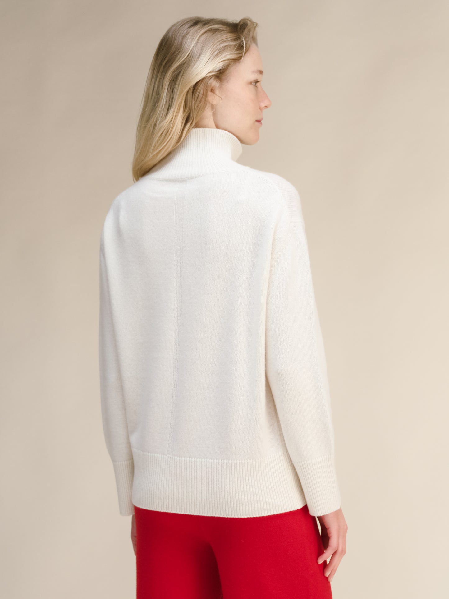 Cashmere Mix Maxi Turtleneck Sweater