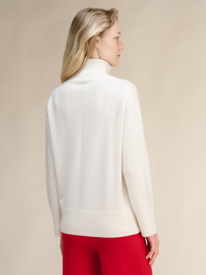 Cashmere Mix Maxi Turtleneck Sweater