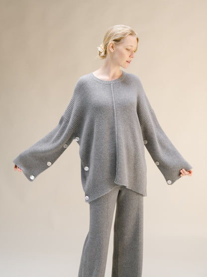 Cashmere Mix Oversized Cape Sweater