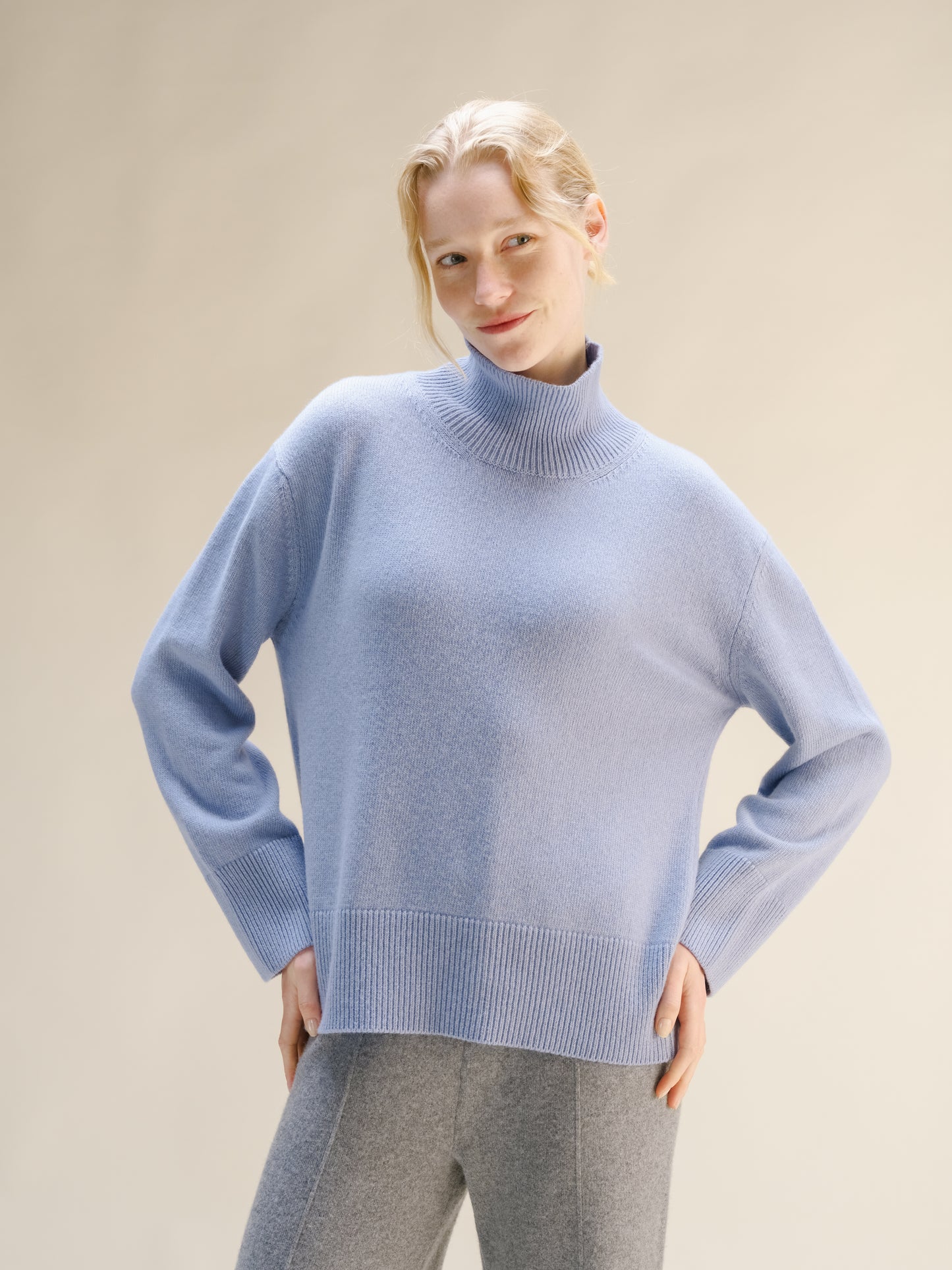 Cashmere Mix Maxi Turtleneck Sweater