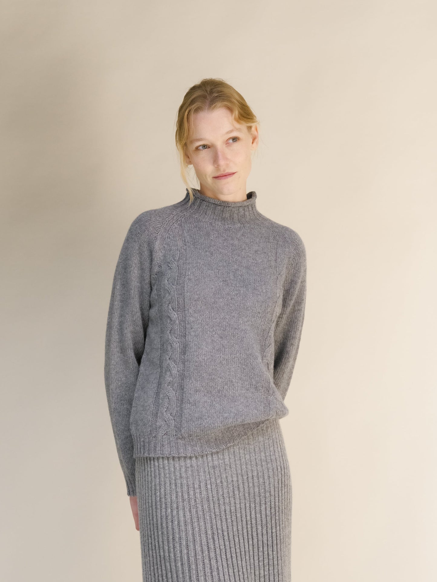 Cashmere Mix Cable Ricciolo Sweater (3D-Knit)