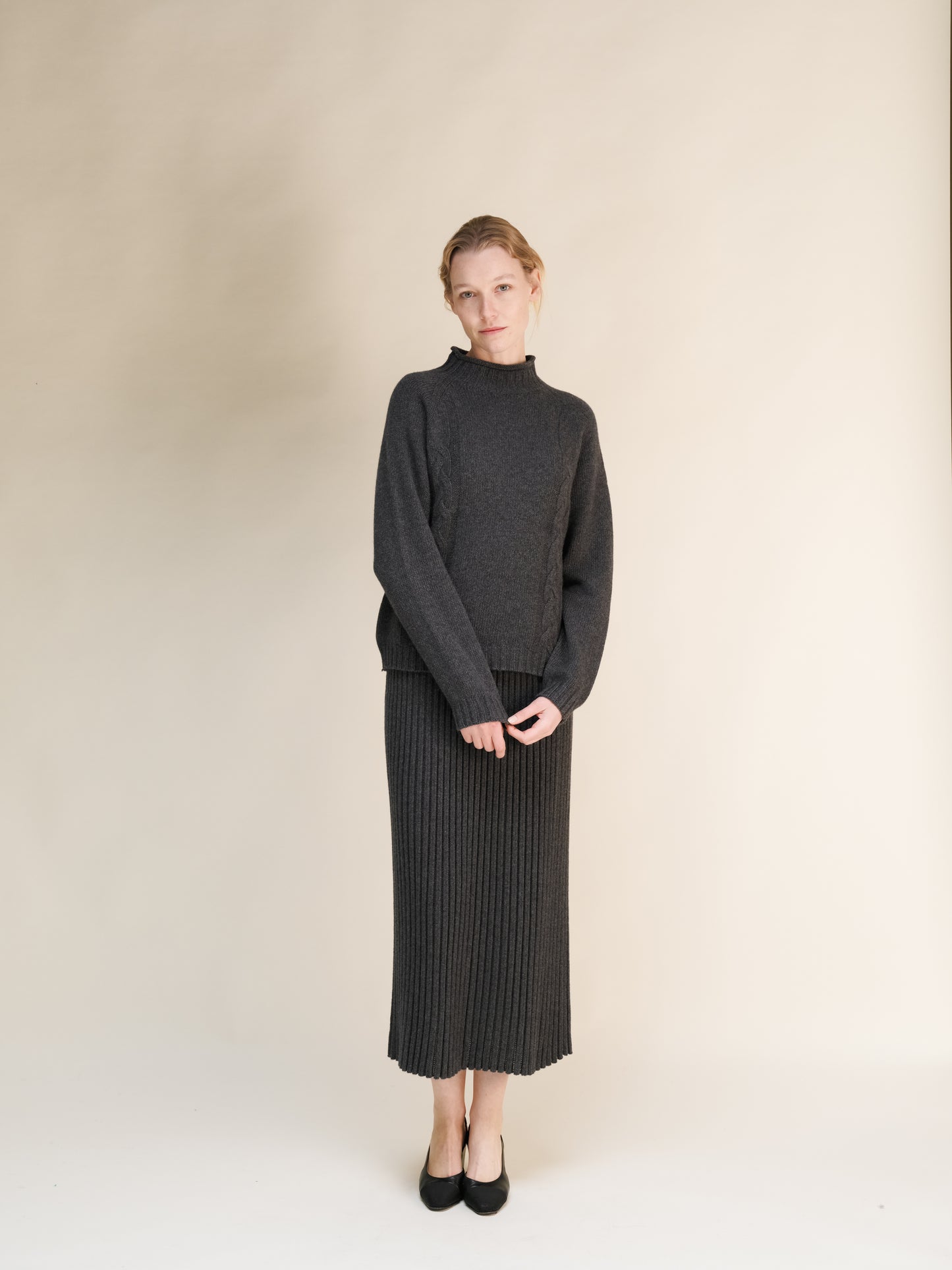 Cashmere Mix Cable Ricciolo Sweater (3D-Knit)