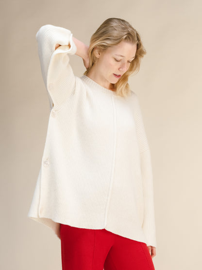 Cashmere Mix Oversized Cape Sweater