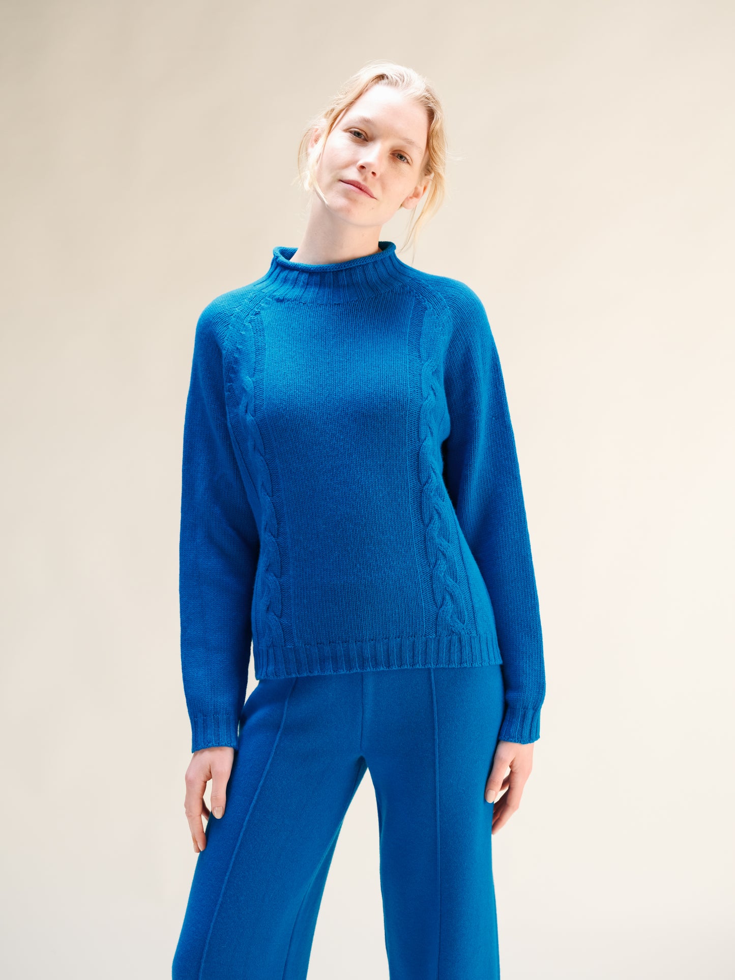 Cashmere Mix Cable Ricciolo Sweater (3D-Knit)