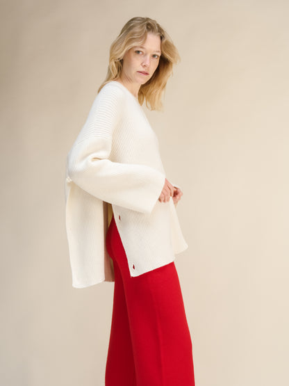 Cashmere Mix Oversized Cape Sweater