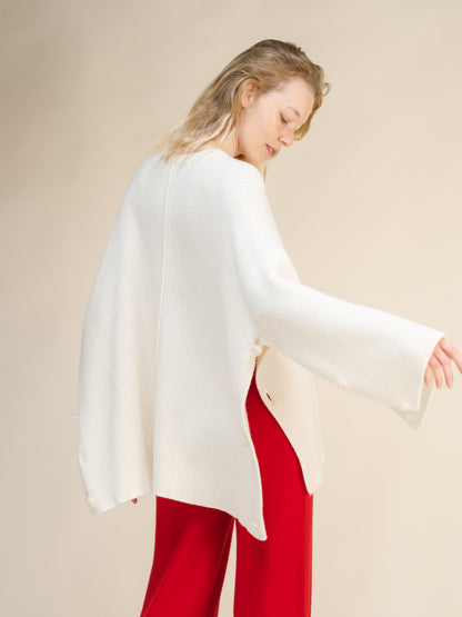 Cashmere Mix Oversized Cape Sweater