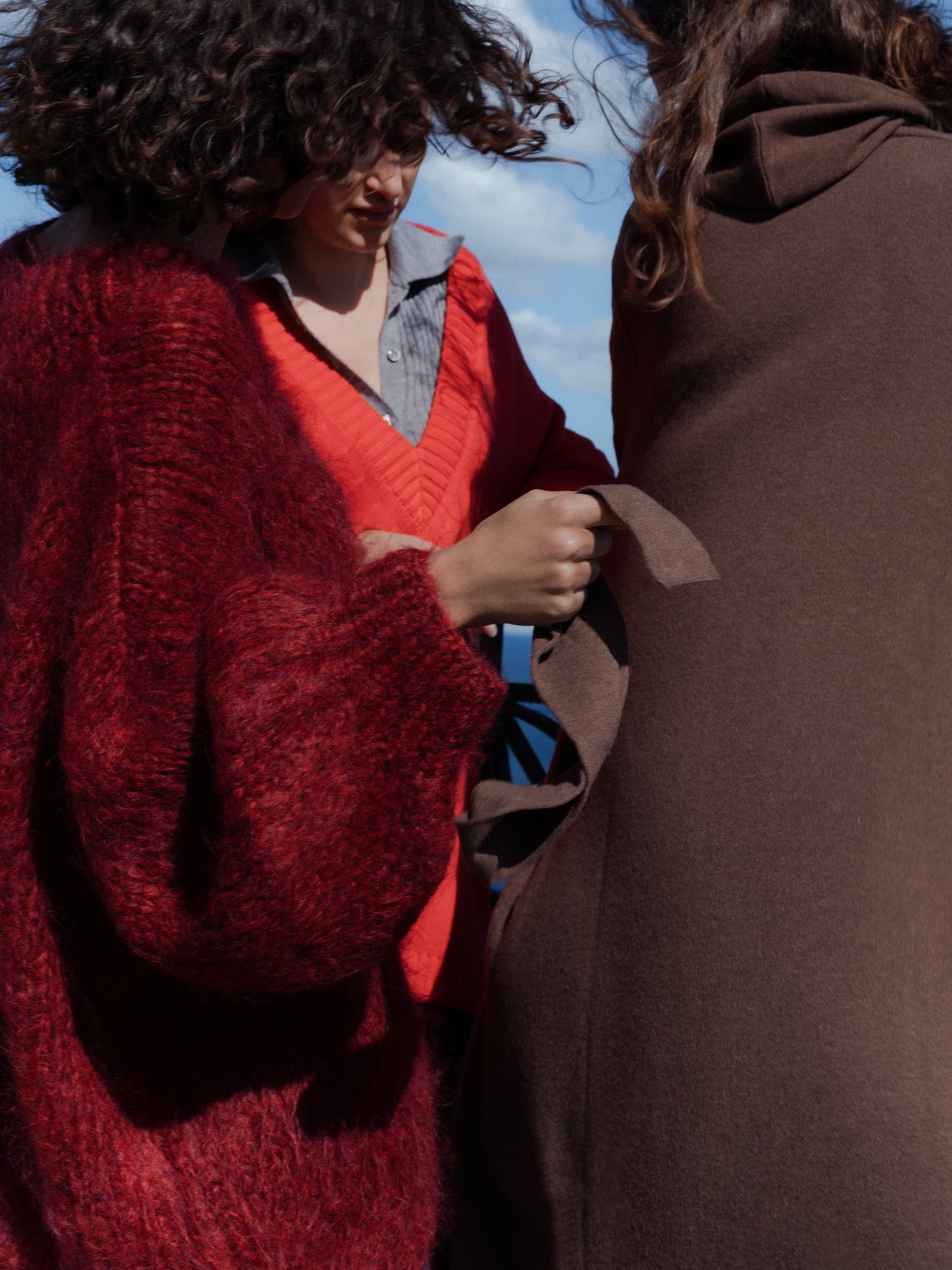 Extra Fine Merino Wool Maxi V-Neck Sweater