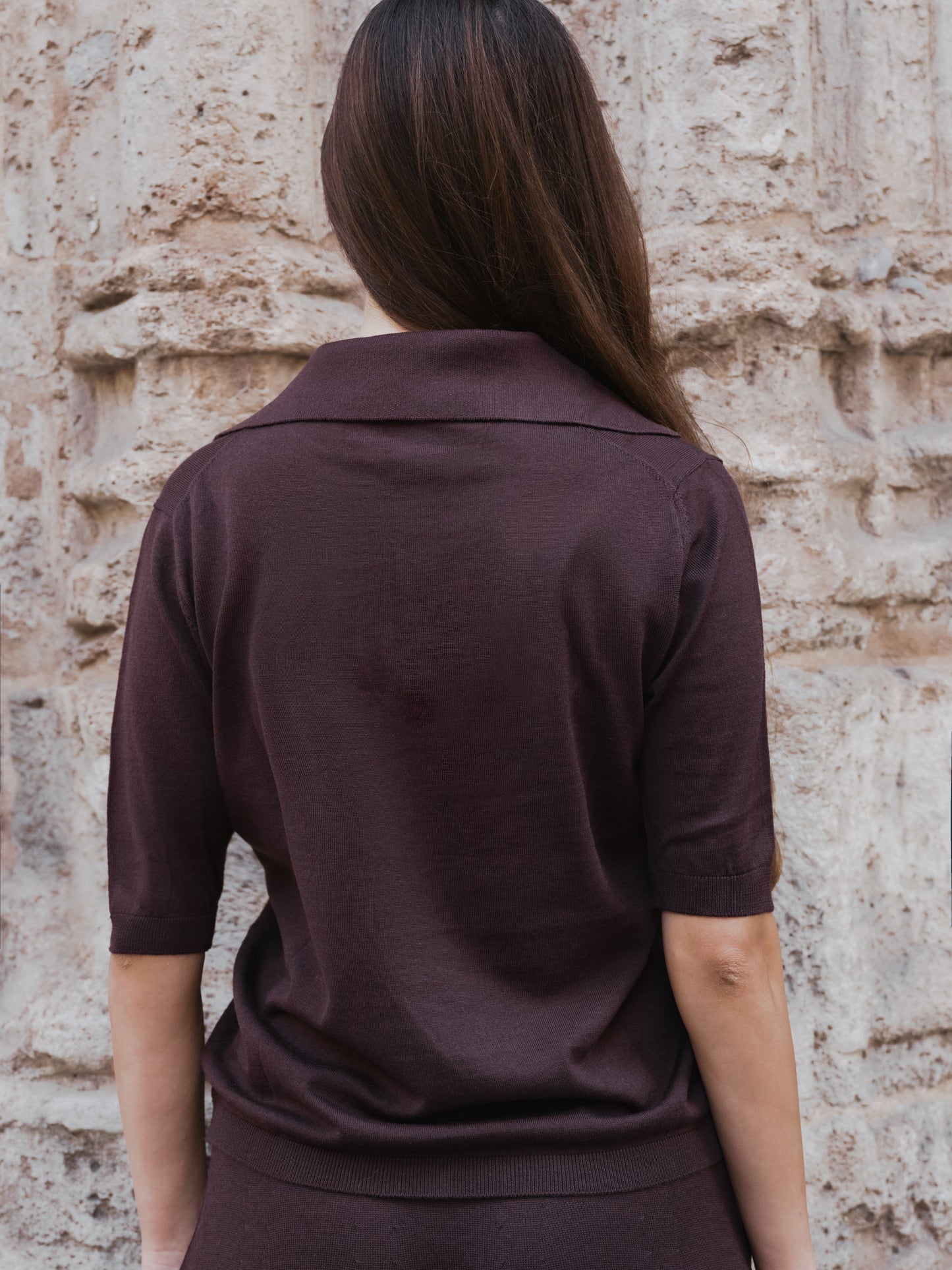 Extrafine Merino Wool Short Sleeve Polo