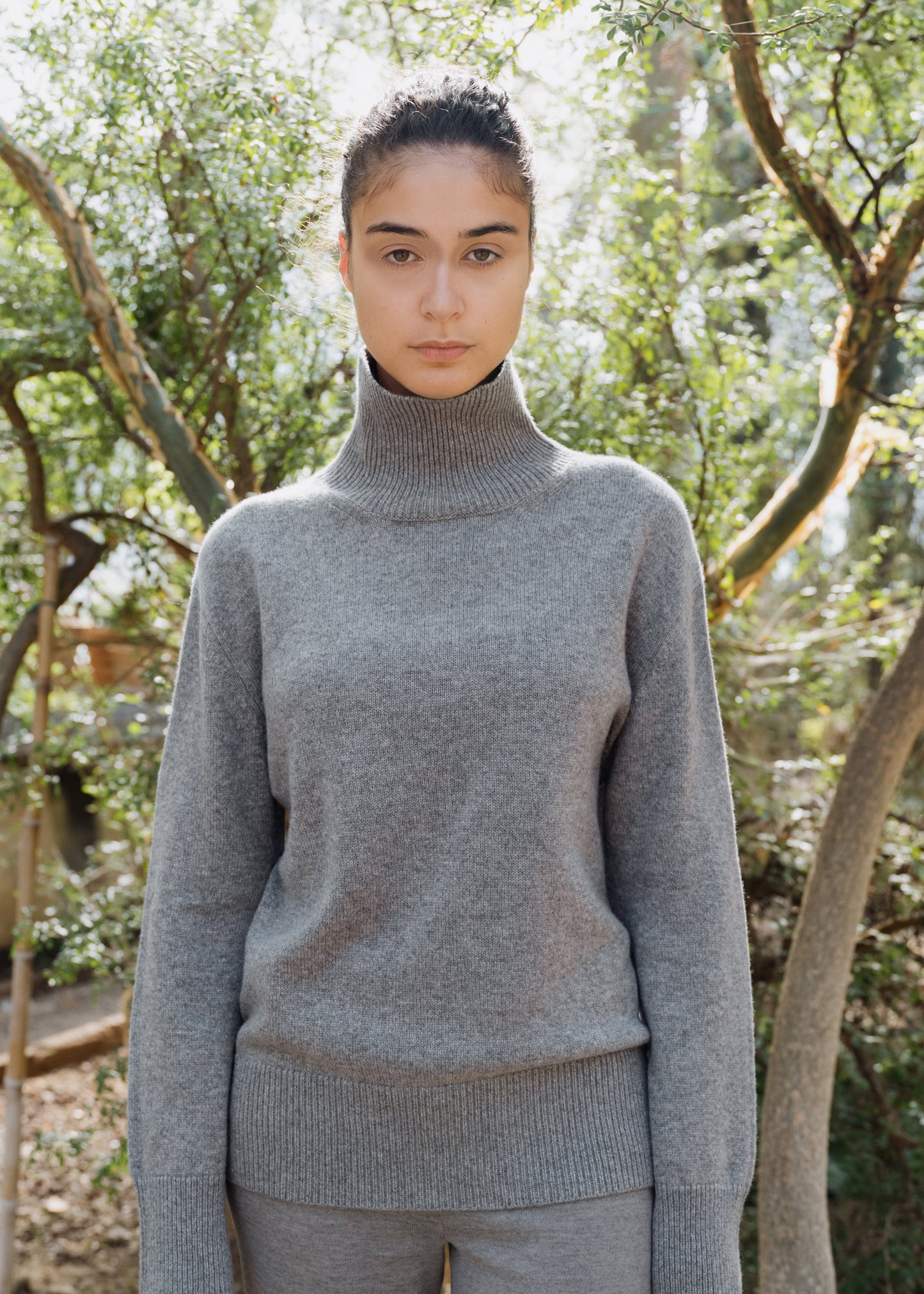 Maxi High Neck Sweater in Pure Cashmere