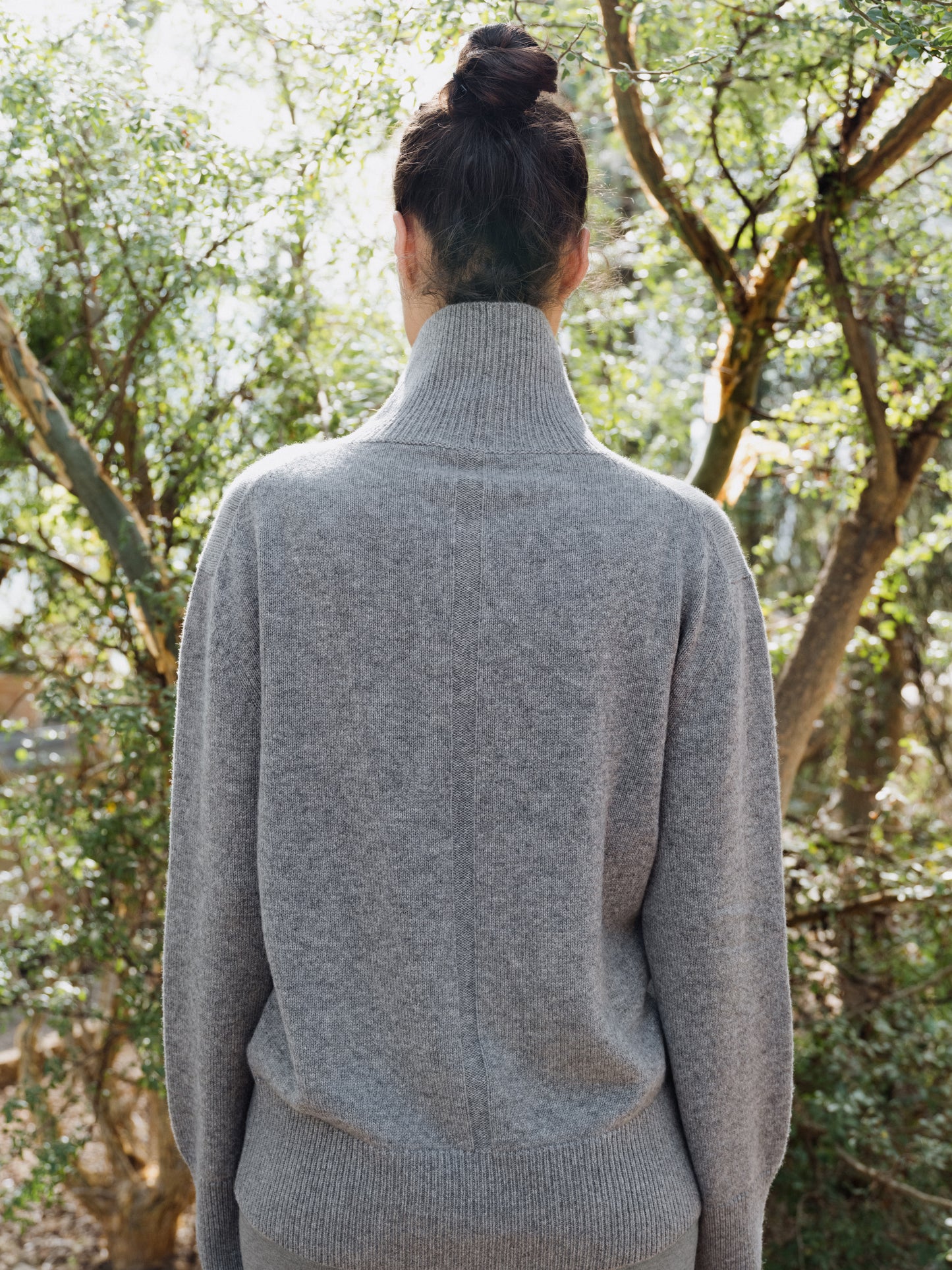 Maxi High Neck Sweater in Pure Cashmere