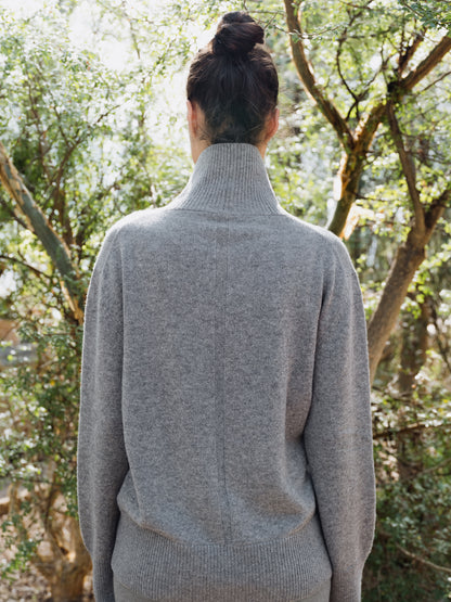 Maxi High Neck Sweater in Pure Cashmere