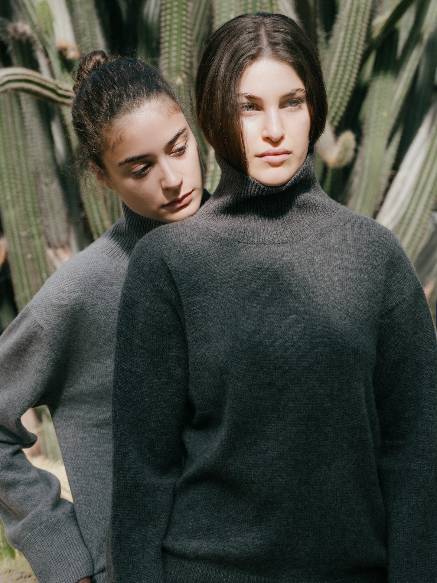 Maxi High Neck Sweater in Pure Cashmere