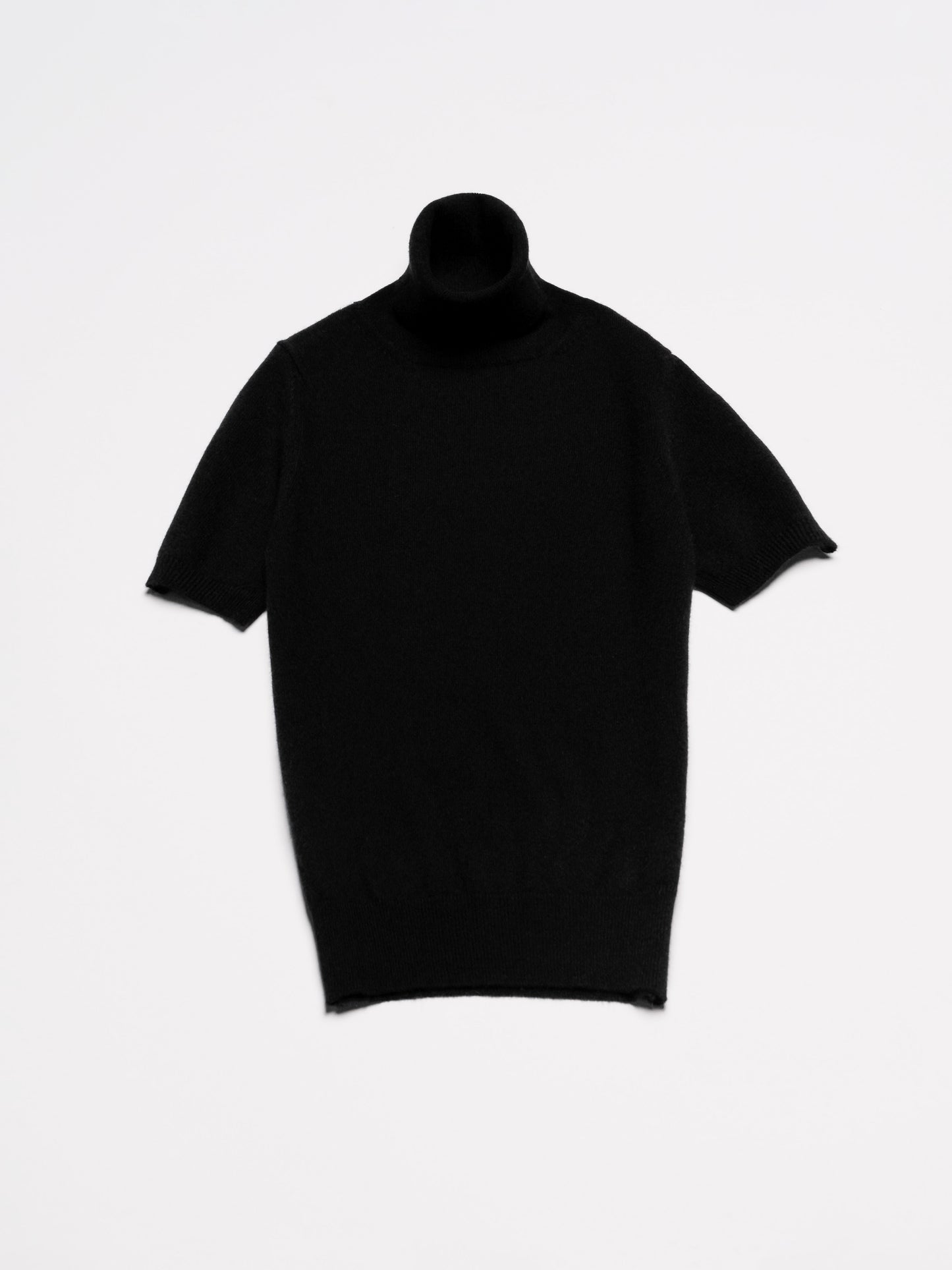 Pure Cashmere Short Sleeve Turtleneck