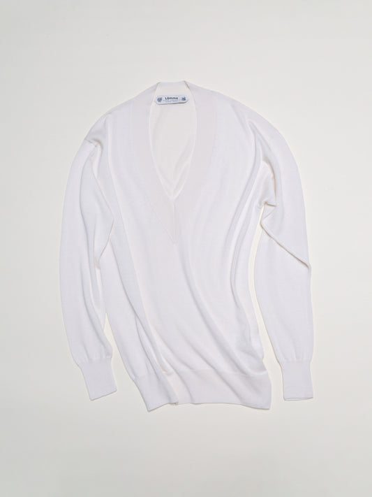 Merino & Silk V Neck Sweater