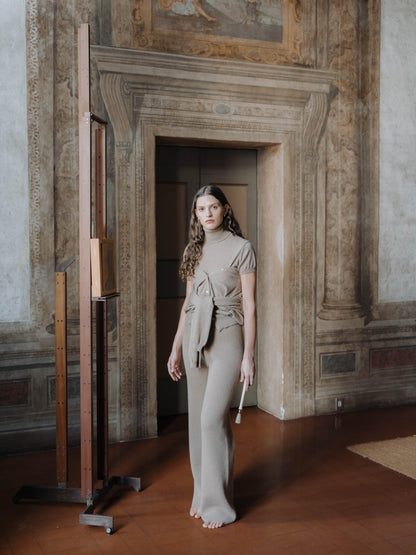 Pure Cashmere Short Sleeve Turtleneck