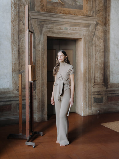 Pure Cashmere Short Sleeve Turtleneck