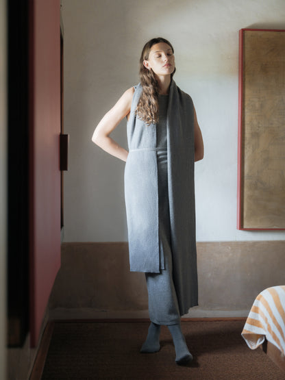 Pure Cashmere Maxi Ribbed Scarf