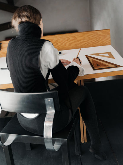 Extra Fine Merino Wool Cropped Turtleneck with Buttons