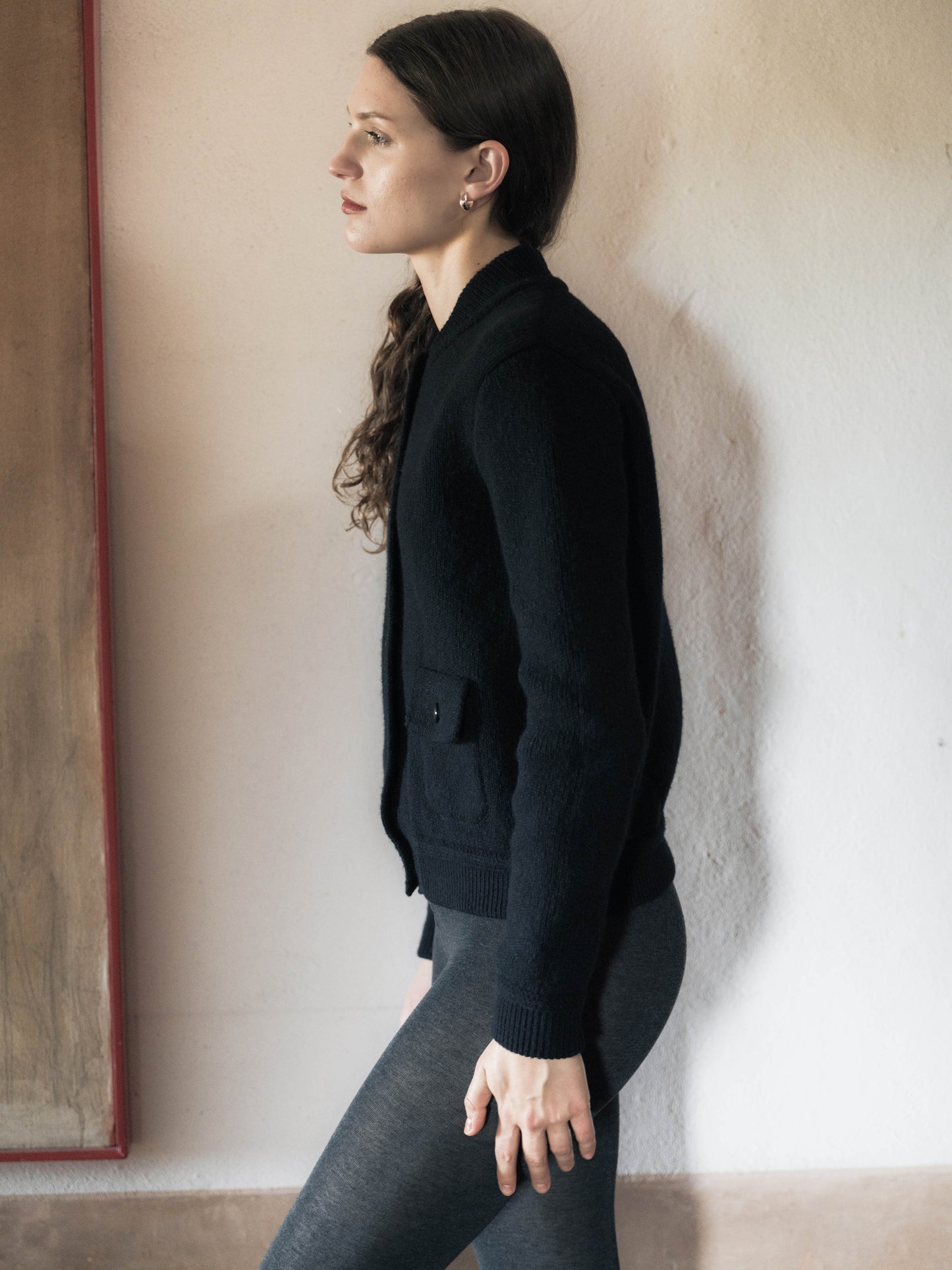 Cashmere Mix Bomber Jacket