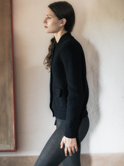 Cashmere Mix Bomber Jacket