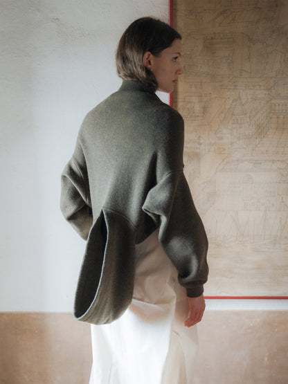 Superfine Lambswool Cropped Hoodie