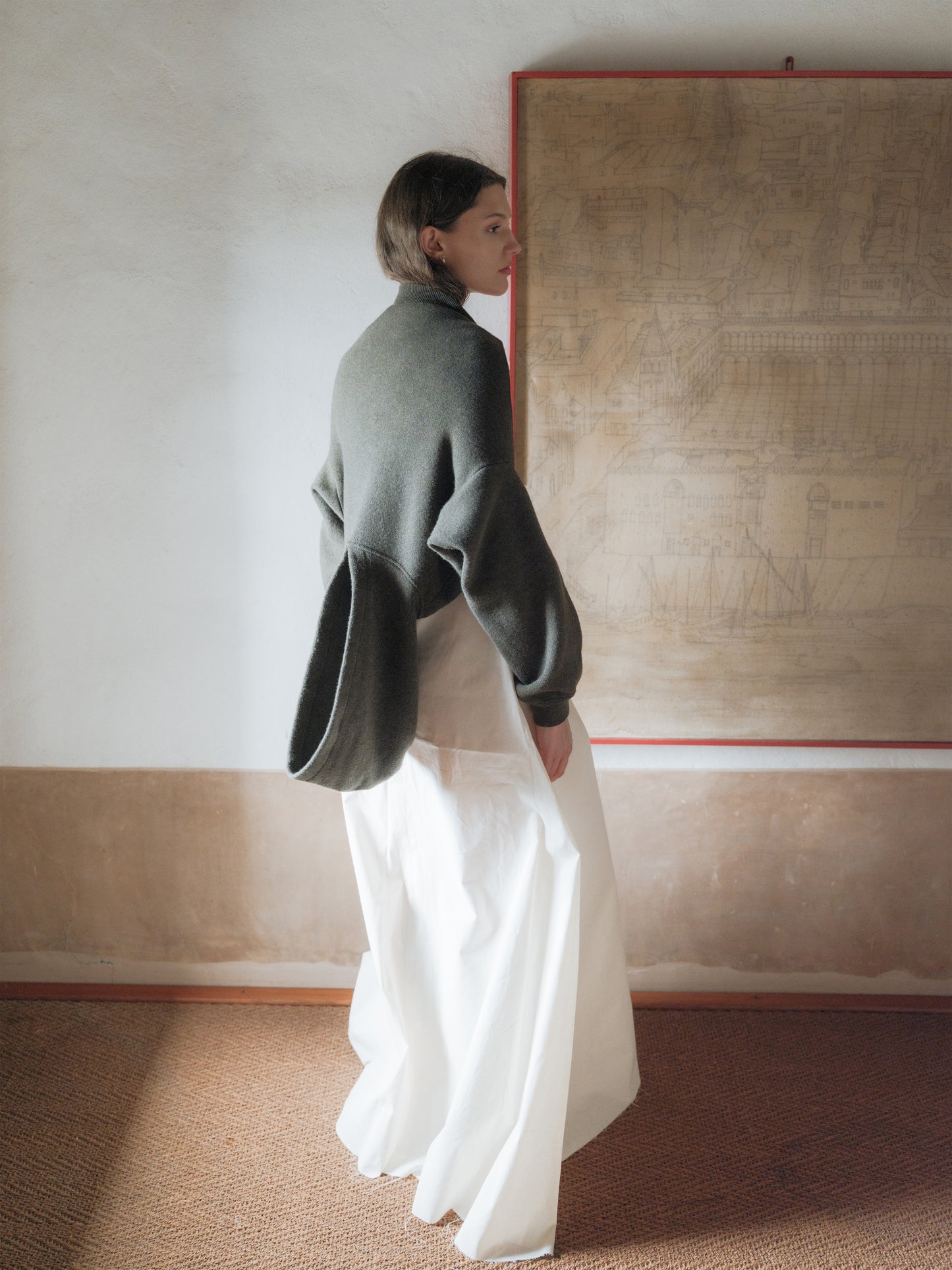 Superfine Lambswool Cropped Hoodie