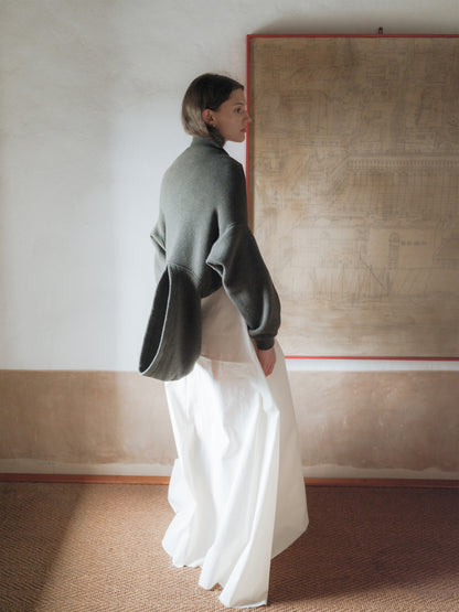 Superfine Lambswool Cropped Hoodie