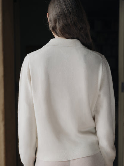 Pure Cashmere Polo Sweater