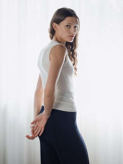 Pure Cashmere V-Neck Tank Top