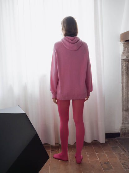Pure Cashmere Maxi Hoodie (3D-Knit)