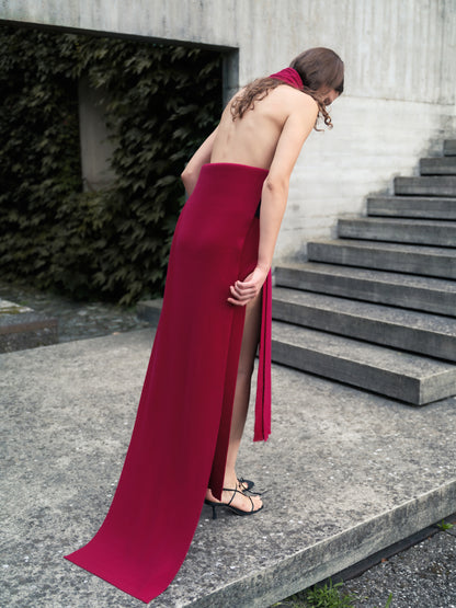 Pure Cashmere Maxi Ribbed Scarf